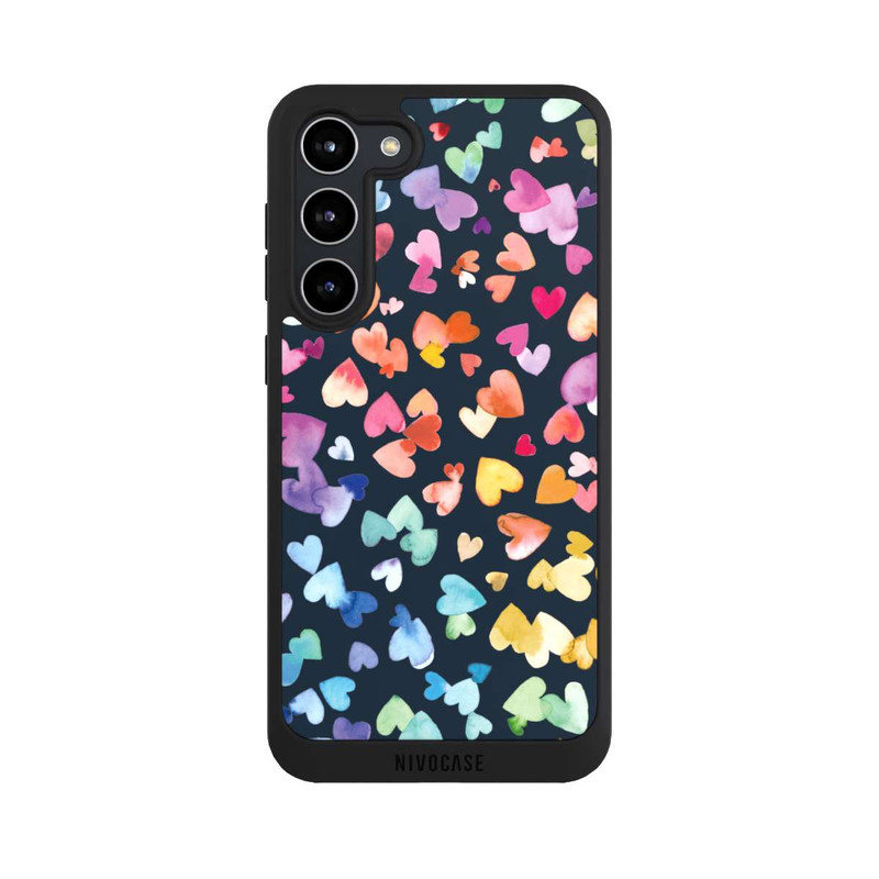 Galaxy S23 + NIVOpure Valentinstag Herzen Schwarz