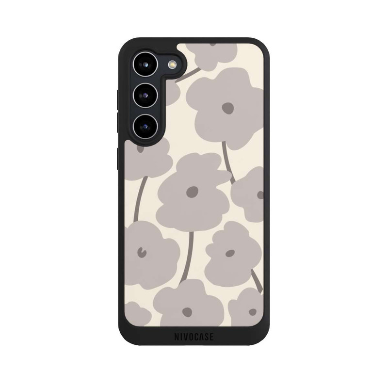 Galaxy S23 + NIVOpure Minimalistische Blumen Beige