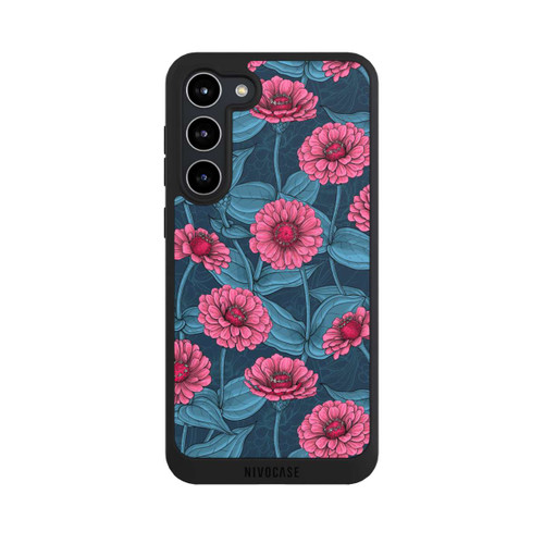 Samsung Galaxy S23+ NIVOpure Flower Pattern Pink And Blue Illustration