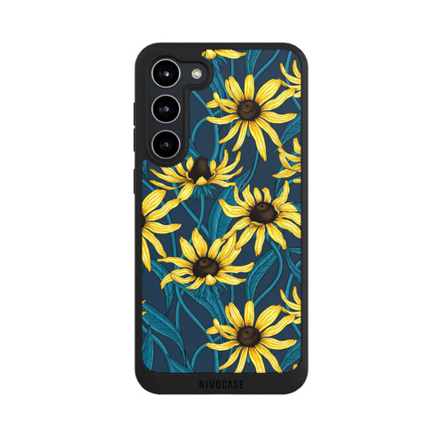 Samsung Galaxy S23+ NIVOpure Sunflowers Pattern Dark Illustration