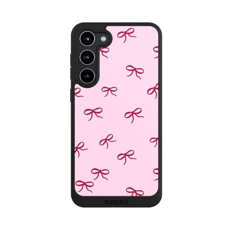 Galaxy S23 + NIVOpure Bows Red Pink Pattern