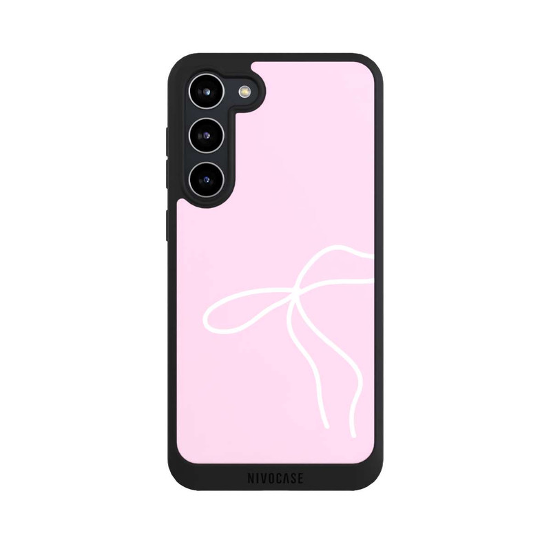 Galaxy S23 + NIVOpure Trendy Schleife Weiß Rosa