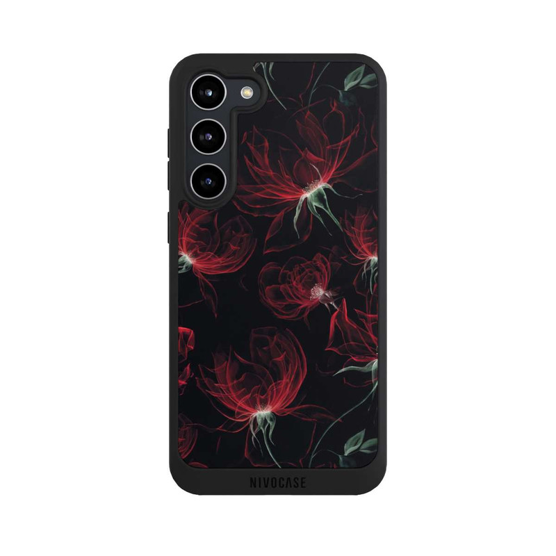 Galaxy S23 + NIVOpure Fleurs rouges Fond d'écran