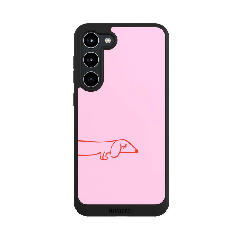 Galaxy S23 + NIVOpure Dachshund Illustration Pink