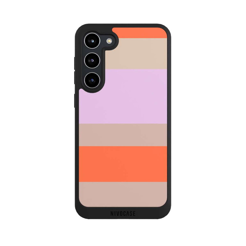 Galaxy S23 + NIVOpure Moca Lila Orange Stripes