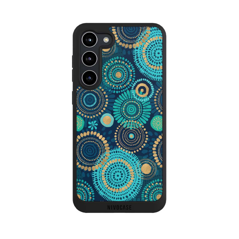 Galaxy S23 + NIVOpure Blockprint India Teal Gold