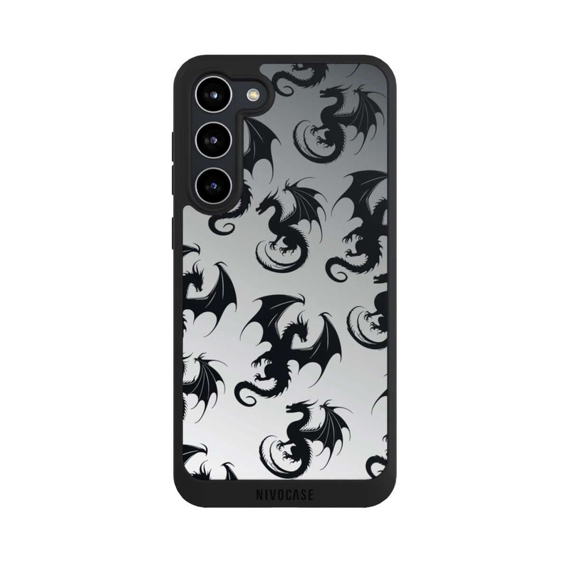 Galaxy S23 + NIVOpure Drachen Muster Grau