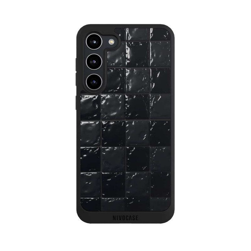 Galaxy S23 + NIVOpure Black Tile Pattern look with AI