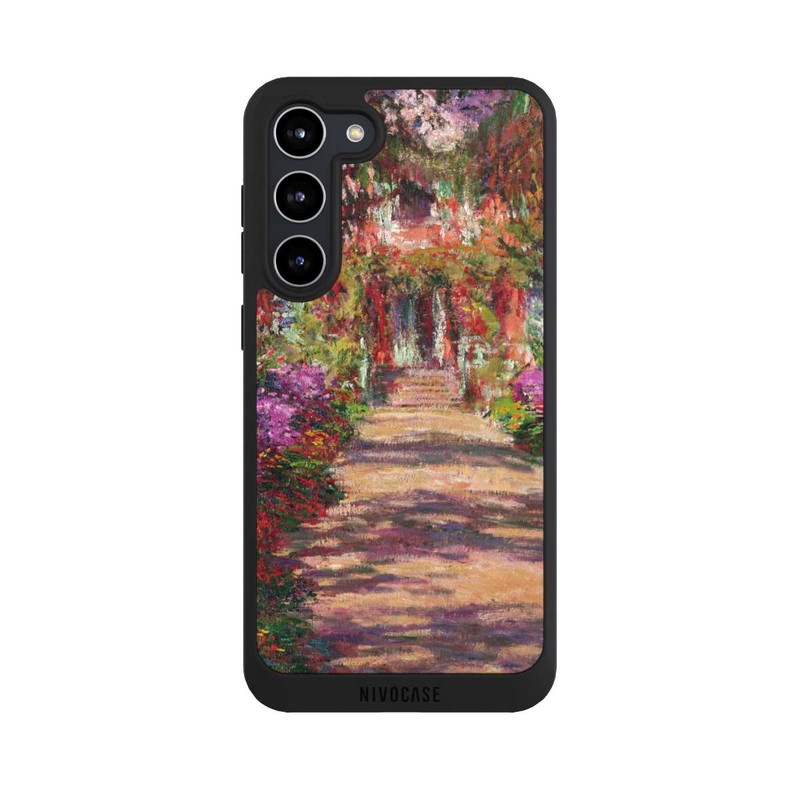 Galaxy S23 + NIVOpure Eine Allee in Monets Garten in Giverny by Claude Monet