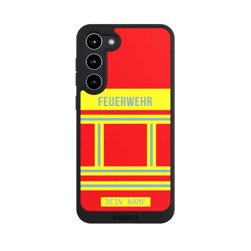 Galaxy S23 + NIVOpure Feuerwehr Uniform Rot Personalisierbar