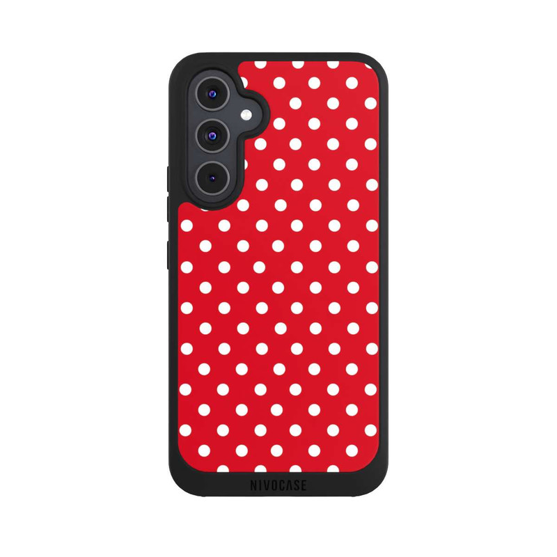 Galaxy A54 5G NIVOpure Confettis Blancs sur Fond Rouge
