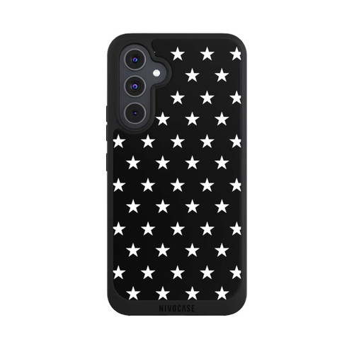 Samsung Galaxy A54 5G NIVOpure Polka Stars Schwarz und Weiß