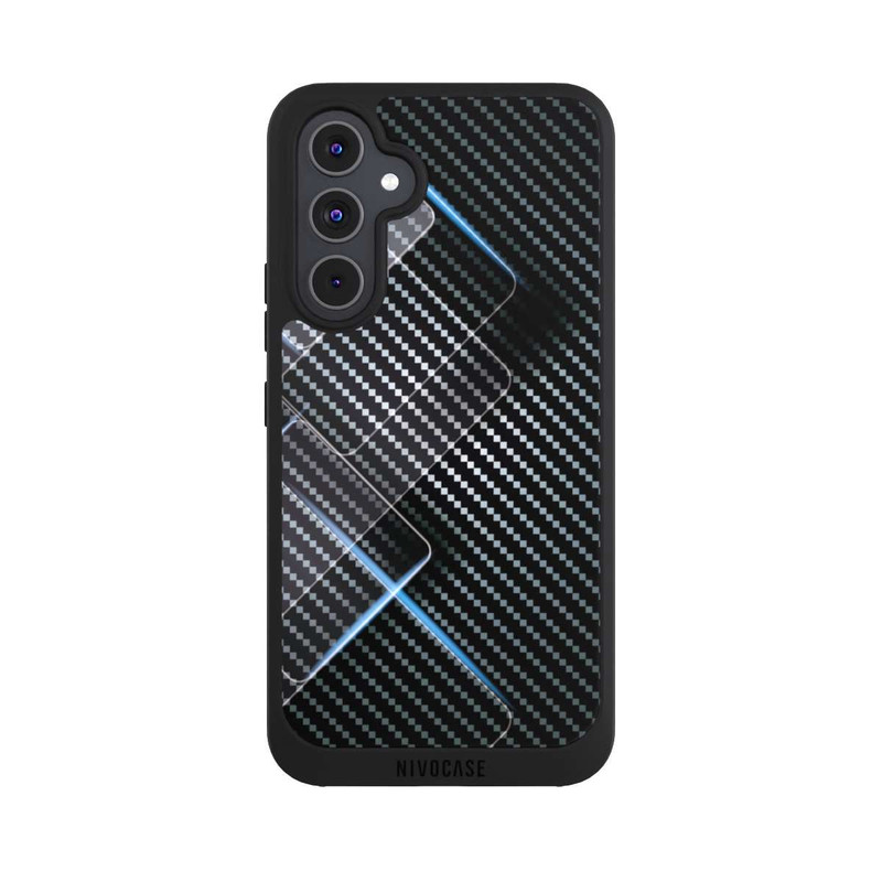 Galaxy A54 5G NIVOpure Blaue Linien auf Karbon