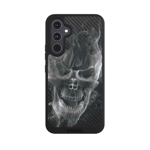 Samsung Galaxy A54 5G NIVOpure rauchender Totenkopf Carbon