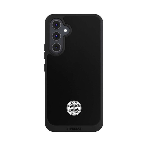 Samsung Galaxy A54 5G NIVOpure Klassisches FCB Logo Klein - Weiß auf Schwarz