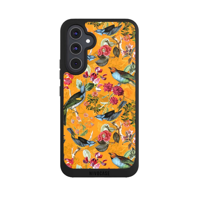 Galaxy A54 5G NIVOpure Tapete mit Vögeln und Blumen