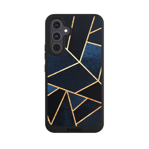 Samsung Galaxy A54 5G NIVOpure Imprimé Pierre Or Marine