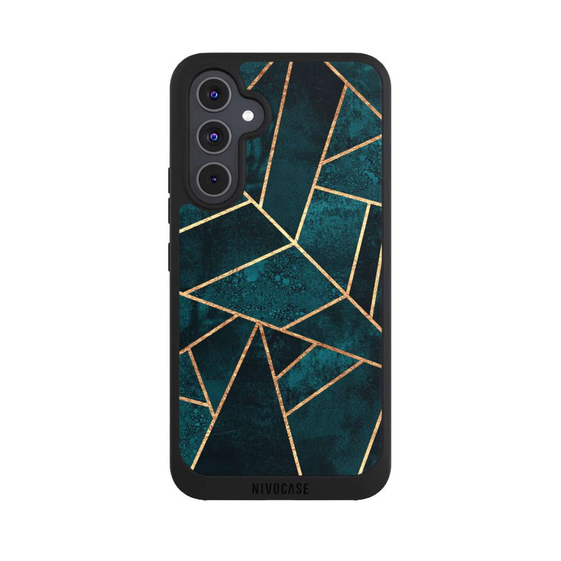 Galaxy A54 5G NIVOpure Deep Teal Stone Gold Print