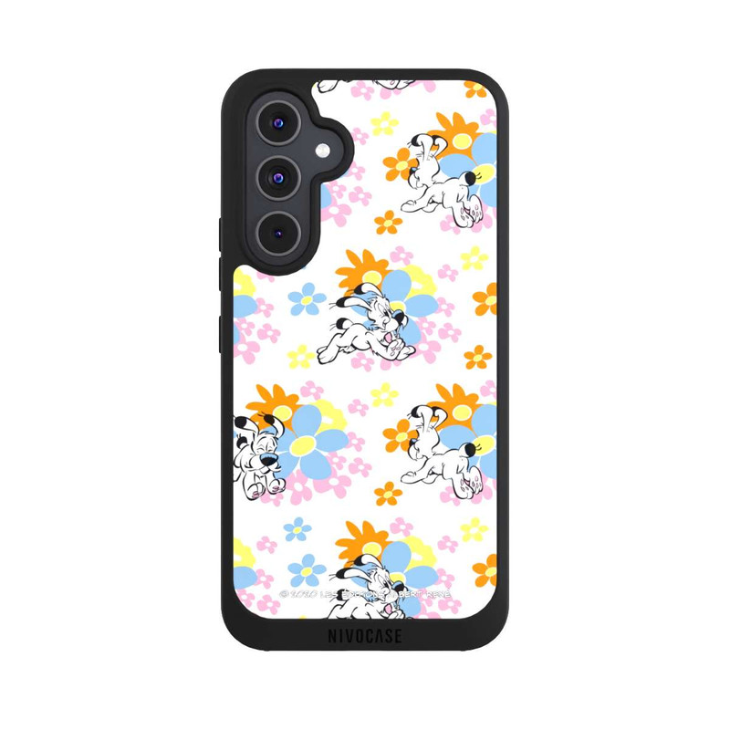 Galaxy A54 5G NIVOpure Idéfix sur fleurs colorées