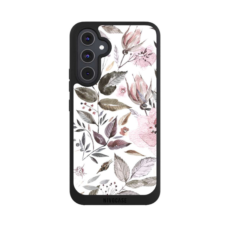 Galaxy A54 5G NIVOpure Aquarelle Fleurs Roses Brunes
