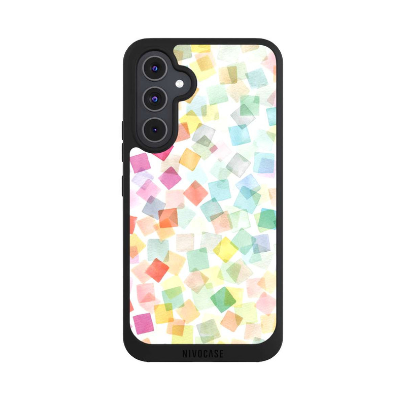 Galaxy A54 5G NIVOpure Konfetti geometrische Plaids Regenbogen