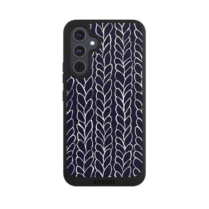 Galaxy A54 5G NIVOpure Wool Braids Drawings Navy