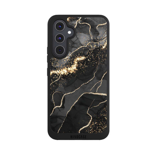 Samsung Galaxy A54 5G NIVOpure Dunkler Marmor Wirbel Goldoptik