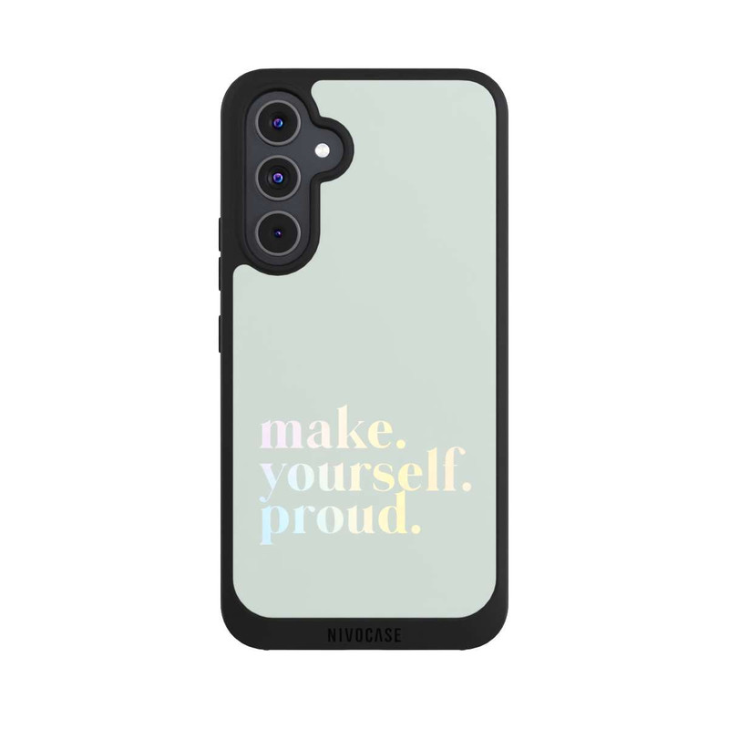 Galaxy A54 5G NIVOpure Make Yourself Proud Zitat-Minze und Farbverlauf