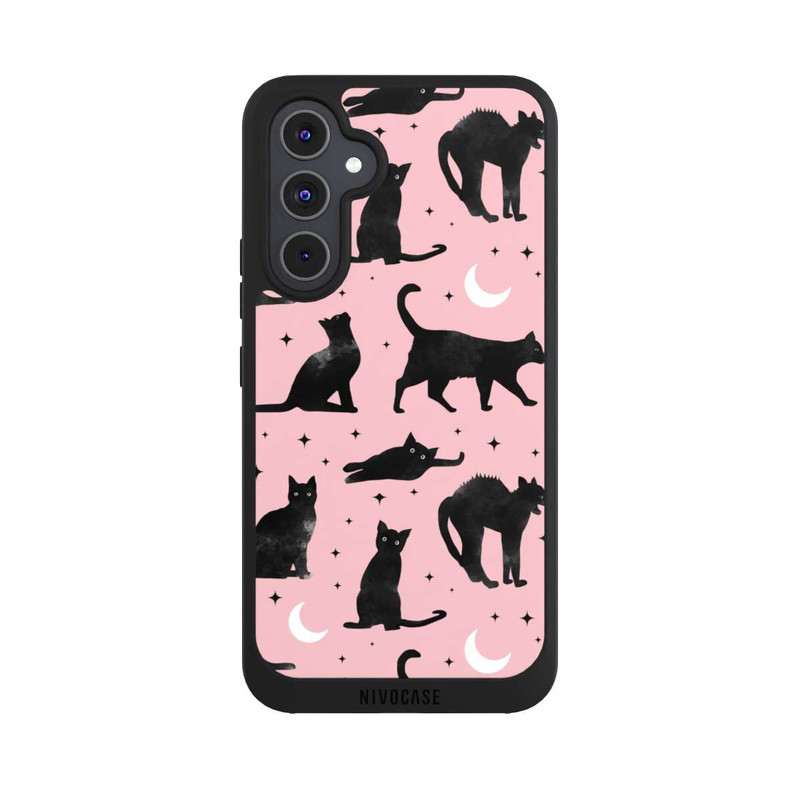 Galaxy A54 5G NIVOpure Lune & Chats Fond Rose