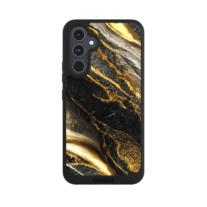 Galaxy A54 5G NIVOpure Couches d'impression en marbre noir et or