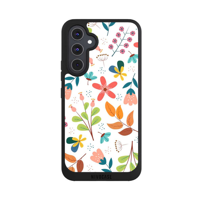 Galaxy A54 5G NIVOpure Flowers and Leaves white