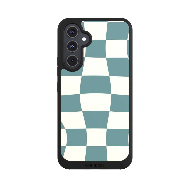 Galaxy A54 5G NIVOpure Schachbrett Petrol
