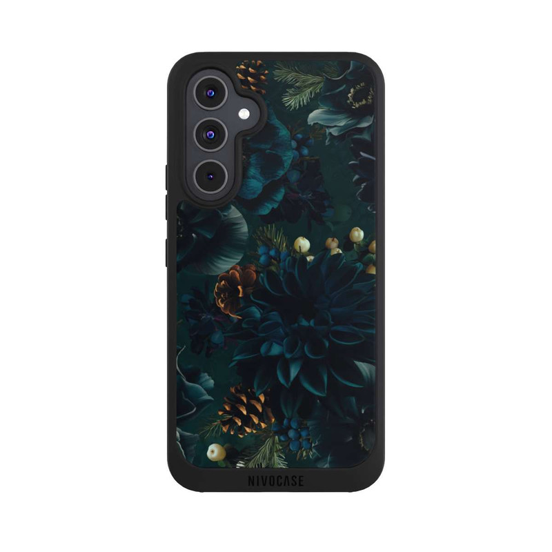 Galaxy A54 5G NIVOpure Blumenmuster Grün und Blau