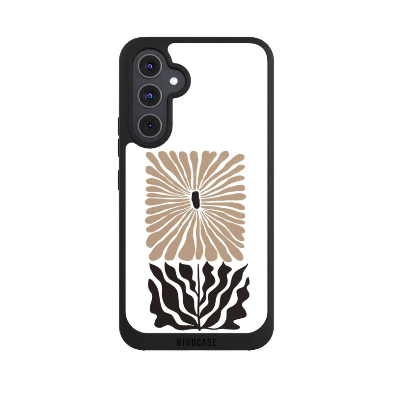 Galaxy A54 5G NIVOpure Eckige Blume Dunkelbraun