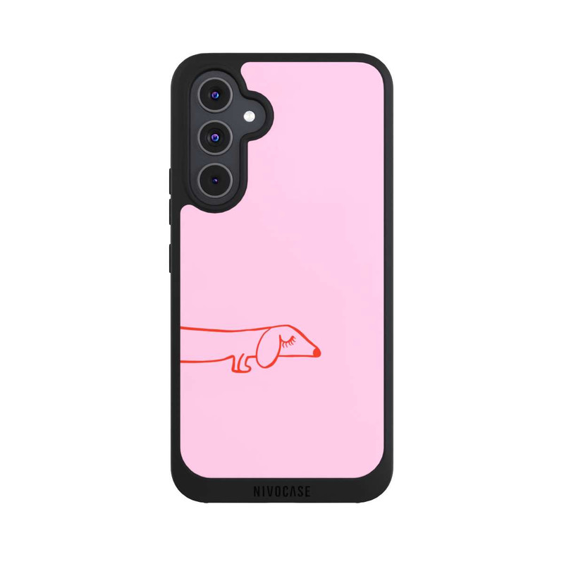 Galaxy A54 5G NIVOpure Dachshund Illustration Pink