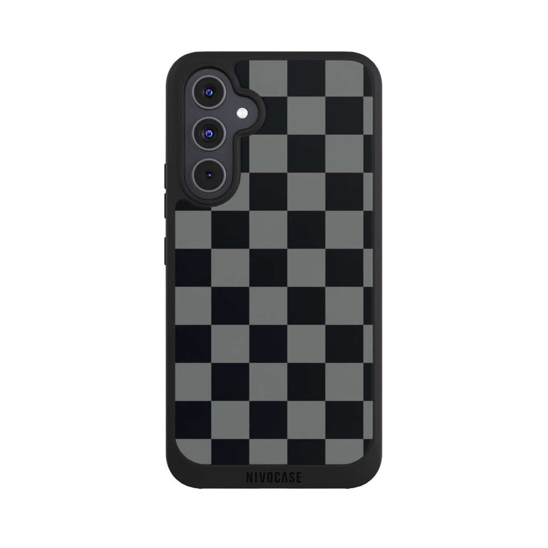 Galaxy A54 5G NIVOpure Checked Pattern Black Grey