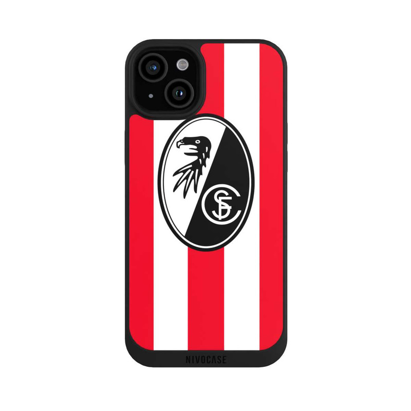 iPhone 15 Plus NIVOpure SC Freiburg - Rot Gestreift