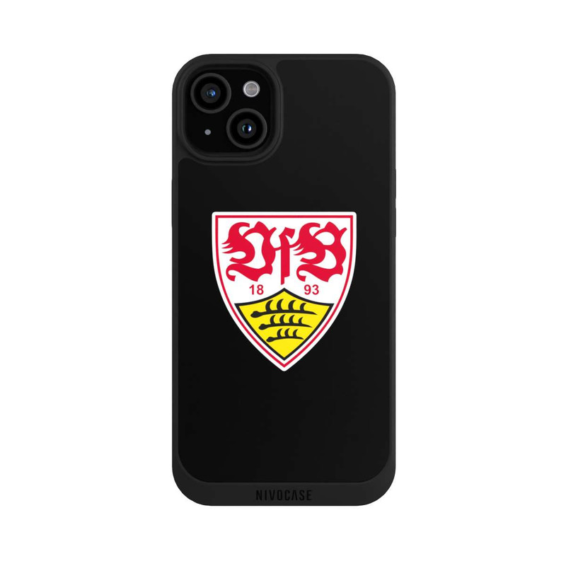 iPhone 15 Plus NIVOpure VfB Stuttgart Wappen Schwarz