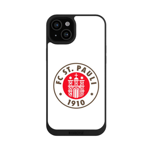 Apple iPhone 15 Plus NIVOpure FC St.Pauli Logo Weiss