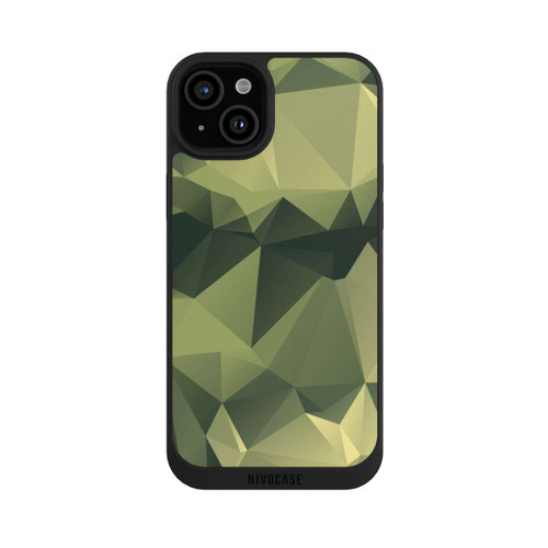 Apple iPhone 15 Plus NIVOpure Polygonales Camouflage