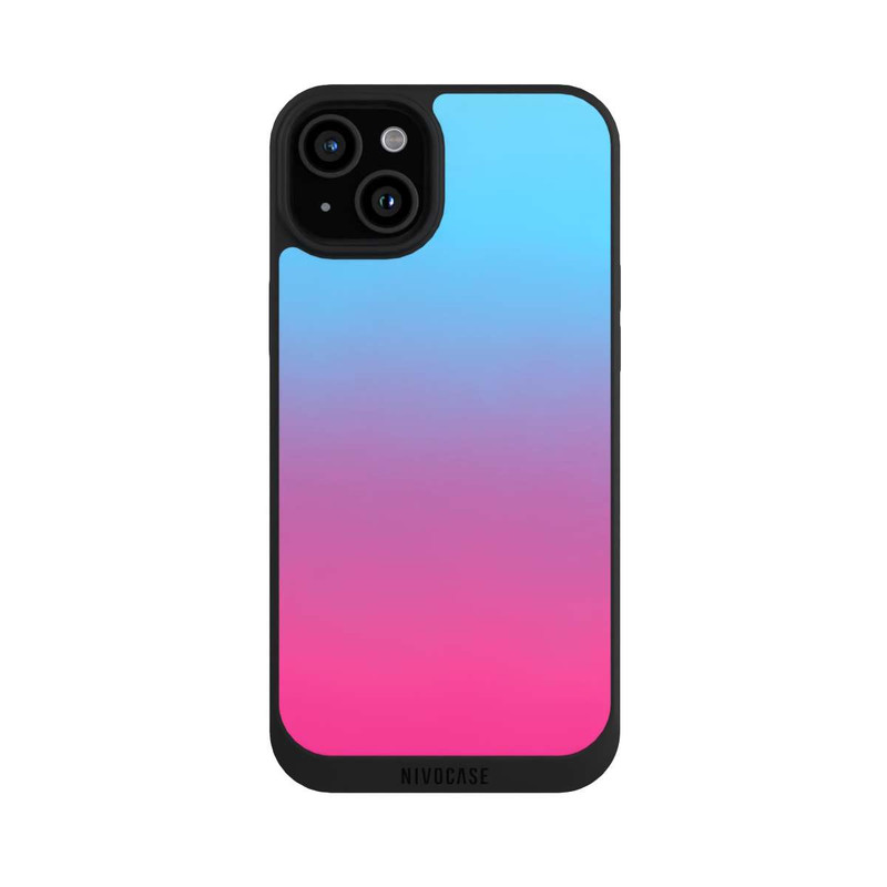 iPhone 15 Plus NIVOpure Dégradé de Couleur Bleu Rose Vif