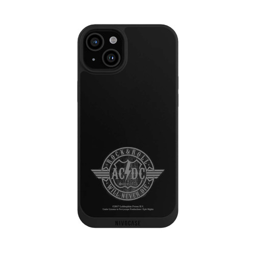 Apple iPhone 15 Plus NIVOpure ACDC Rock and Roll Grau