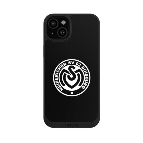 Apple iPhone 15 Plus NIVOpure MSV Logo auf Schwarz