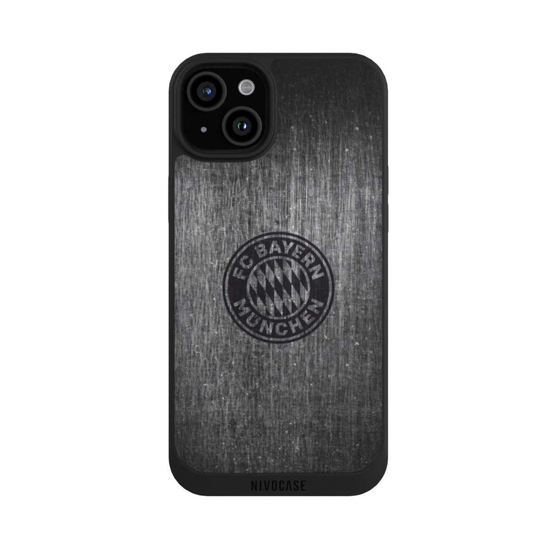 iPhone 15 Plus NIVOpure Metal look FCB Logo plain
