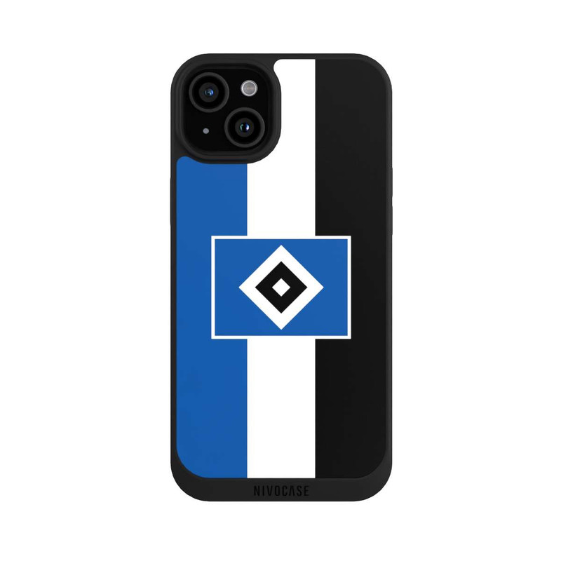 iPhone 15 Plus NIVOpure HSV rayures - bleu-blanc-noir