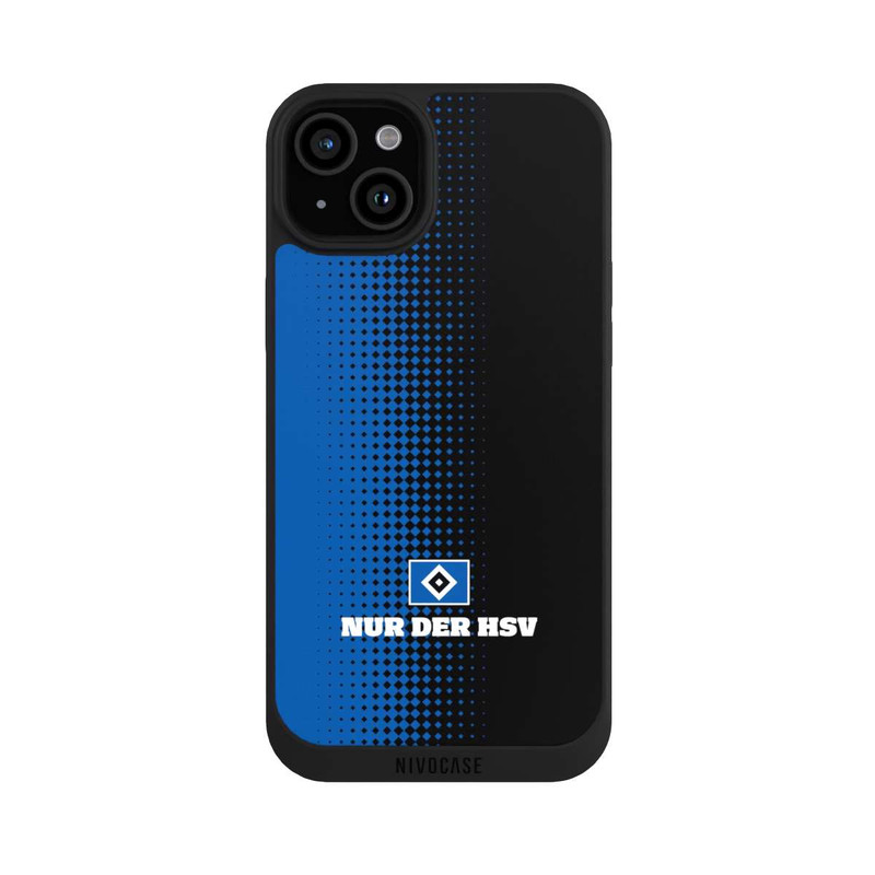 iPhone 15 Plus NIVOpure Nur der HSV - Rautenraster Schwarz