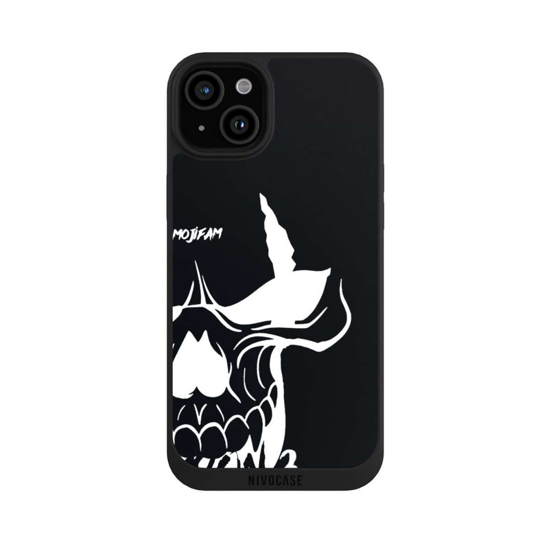 iPhone 15 Plus NIVOpure Crâne Large Noir/Blanc