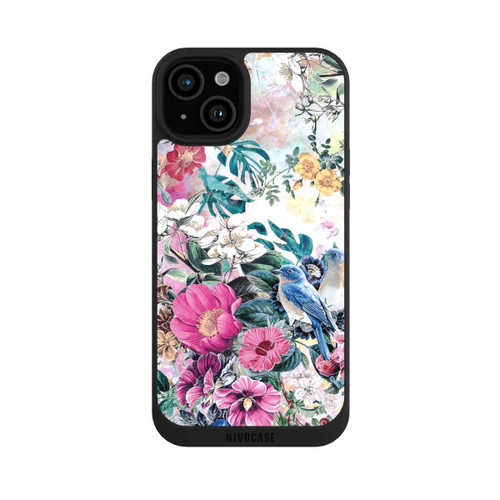 Apple iPhone 15 Plus NIVOpure Oiseaux et fleurs