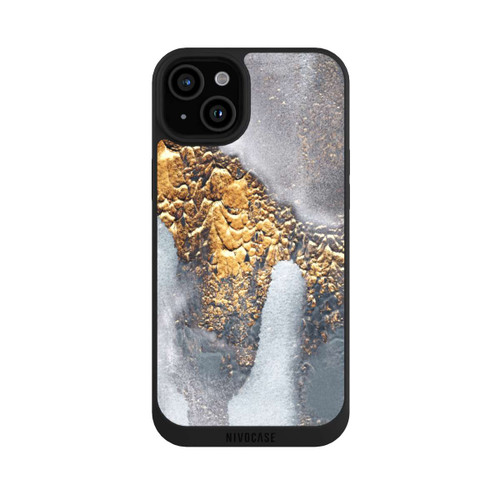 Apple iPhone 15 Plus NIVOpure Concrete Gold Glitter Look