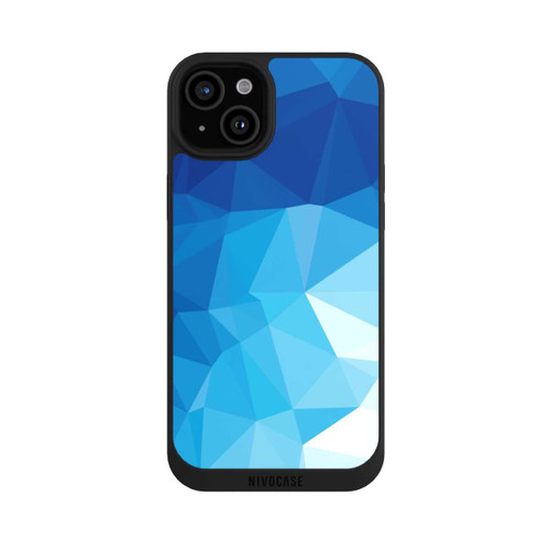 Apple iPhone 15 Plus NIVOpure Mosaïque Polygonale Bleue